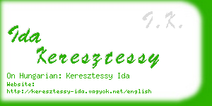 ida keresztessy business card